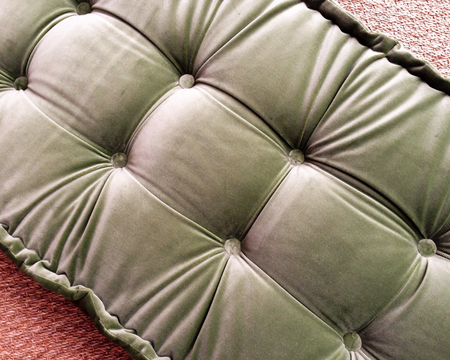 Bay Window Box Cushion French Style Tufted Buttoned Cotton Etsy UK