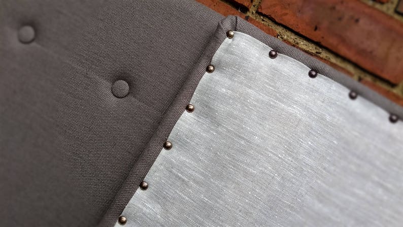 Handmade Linen Headboard, Upholstered, Made to Measure, Buttoned, Bespoke Styles/Sizes Available PLEASE NOTE Full Price on Quotation image 3