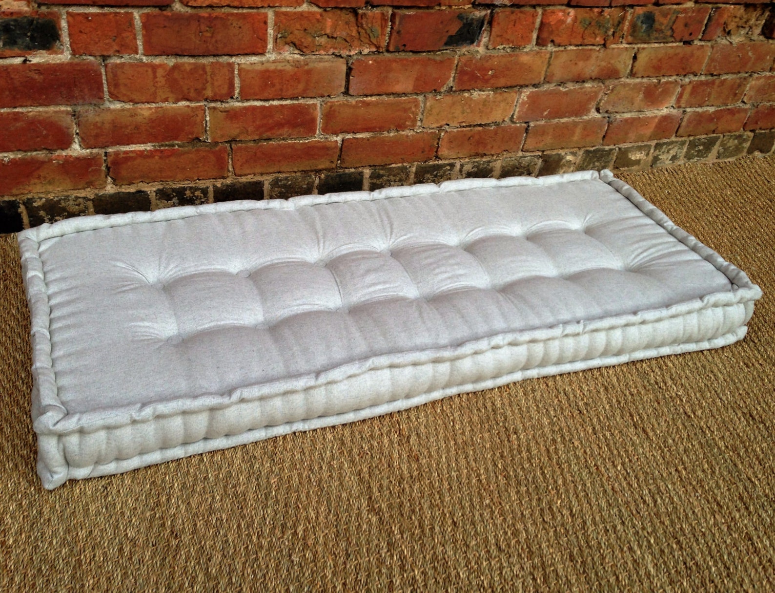 Handmade French Style Cushion Quilted Edge Hand Tufted Etsy UK