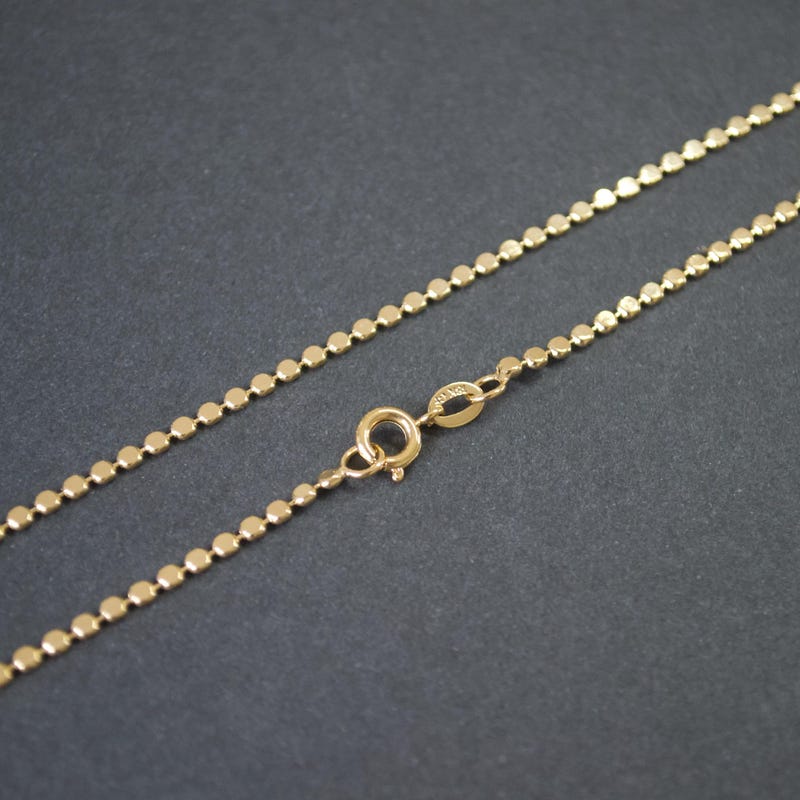 Flat Twist Chain Necklace Pale Gold