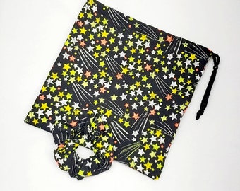 Gymnastics Grip Bag - Grip Bag with Stars - Scrunchie and Grip Bag Set - Gymnast Gift - Grip Bag - Makeup Bag - Gymnastics Accessories