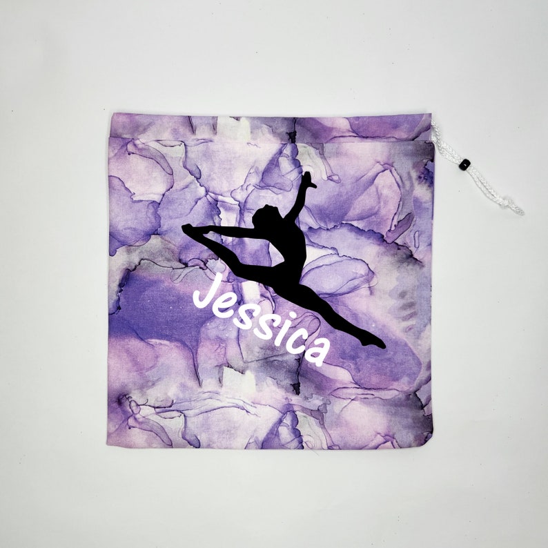 Purple Watercolor Grip Bag Gymnastics grip bag, Personalized grip bag, Gymnastics gift, Birthday gift, Grip bag with name, Grips, Gymnast image 2