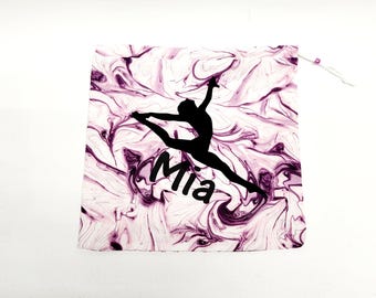 Personlig gymnastikväska – Mauve Paint Pour Cotton Flanell