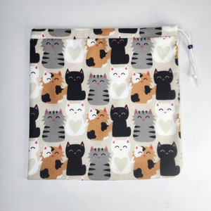 Bolsa de gimnasia con agarre para gatos: bolsa de magnesio de algodón con cordón