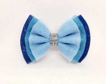 Noeud pour cheveux en triple tulle : danse scintillante, acclamations, noeud de gymnastique