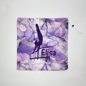 Purple Watercolor Grip Bag Gymnastics grip bag, Personalized grip bag, Gymnastics gift, Birthday gift, Grip bag with name, Grips, Gymnast 画像 3