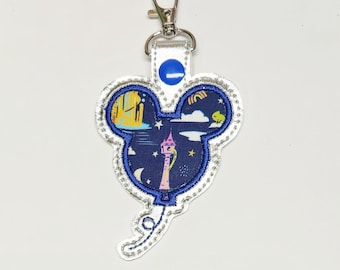 Porte-clés oreilles de souris brodées : étiquette de sac Parcs du château