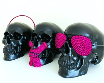 See no Evil, Hear no Evil, Speak no Evil (set van 3) // Skull Decor // Handgemaakt door Haus of Skulls