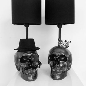 Mr & Mrs Skull Lamp // Skull Decor // Skull Lamp // Handmade by Haus of Skulls