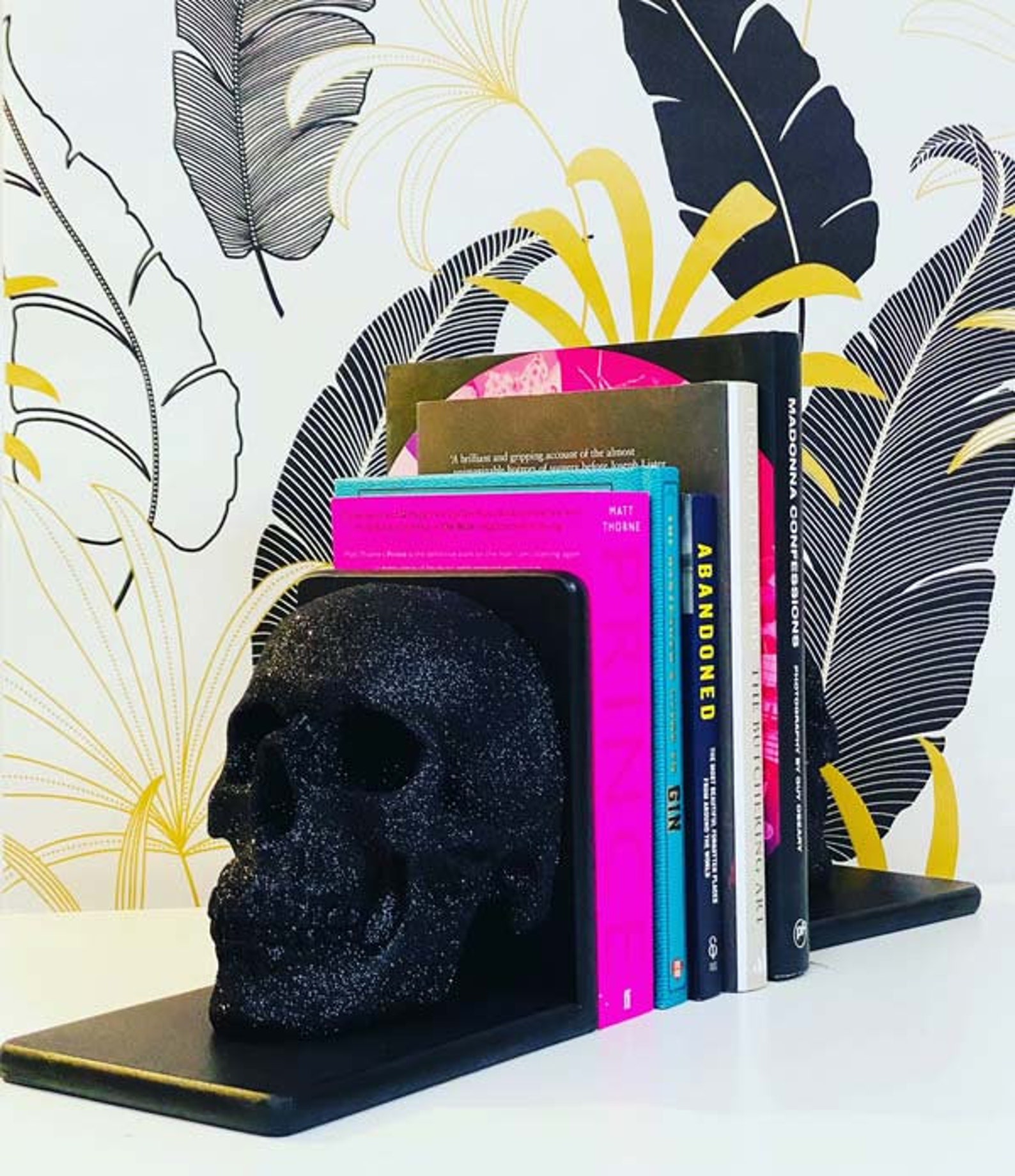 Skull Bookends pair // Skull Decor // Bookends Etsy