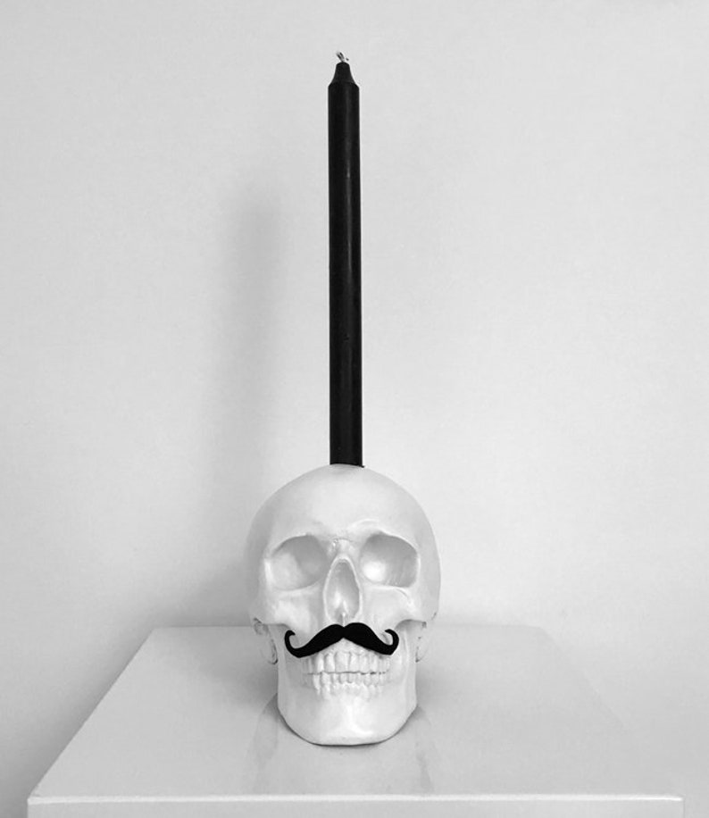 Skull Candle Holder // Skull Decor // Candle Holder Etsy