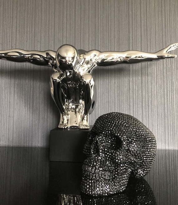 DÉCO CRÂNE skull NOIR FLEURS KARE DESIGN tête de mort objet décoratif