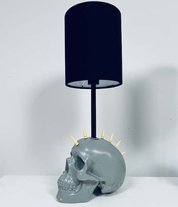 Mohawk Totenkopf Lampe // Totenkopf Deko // Totenkopf Lampe