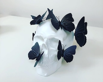 Full Butterfly Skull  // Skull Decor // Handmade by Haus of Skulls