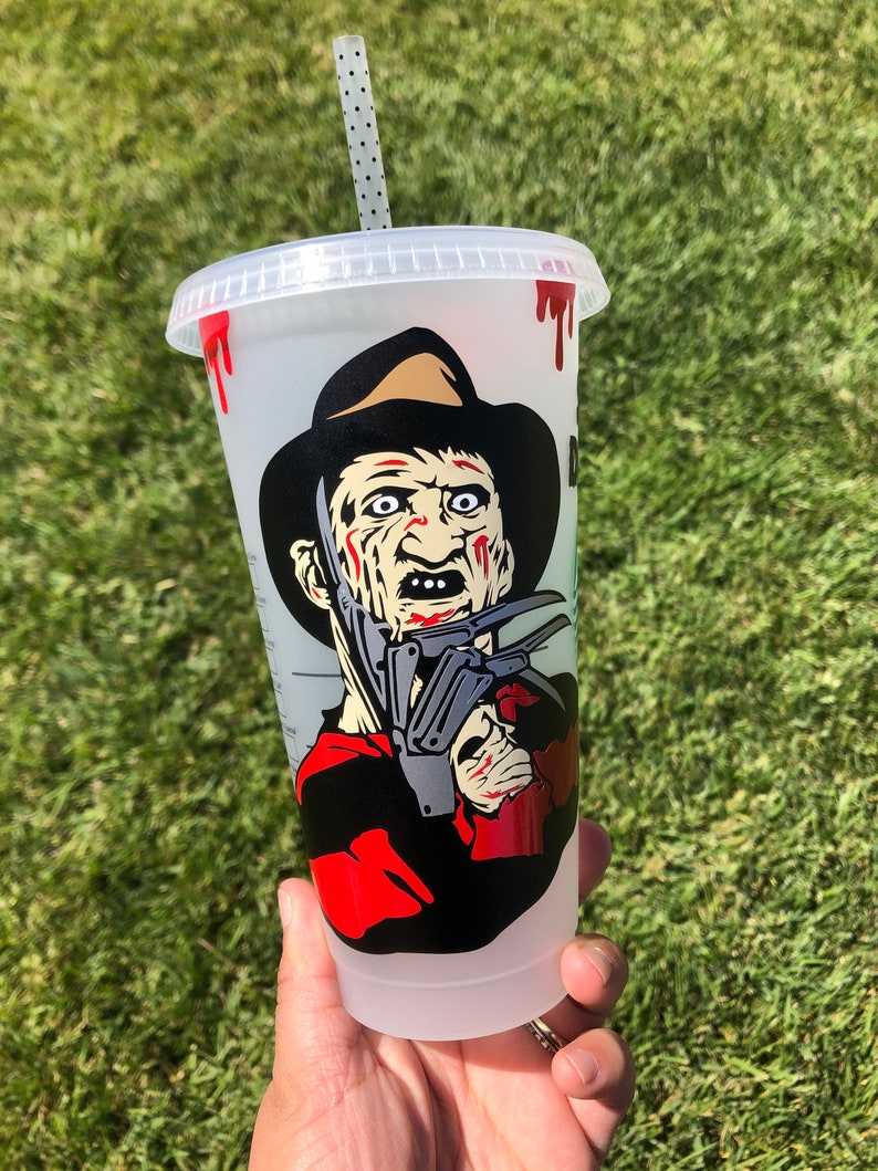 Halloween Cup Horror Inspired Cup Horror Cup Freddy Etsy