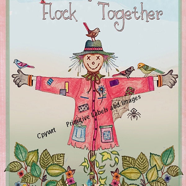 Friends of A Feather Flock Together    * Instant Digital Download