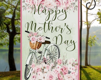 Happy Mother's Day Bicycle Garden Flag G1923