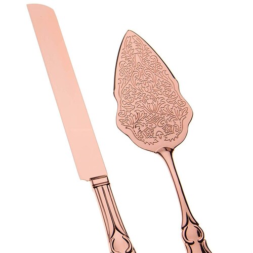 Cake Knife & Server Set Rose Gold Cake Cutting Sets for Etsy