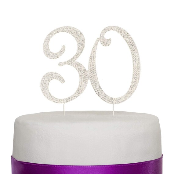 30 Cake Topper 30th Birthday Or Anniversary Party Etsy