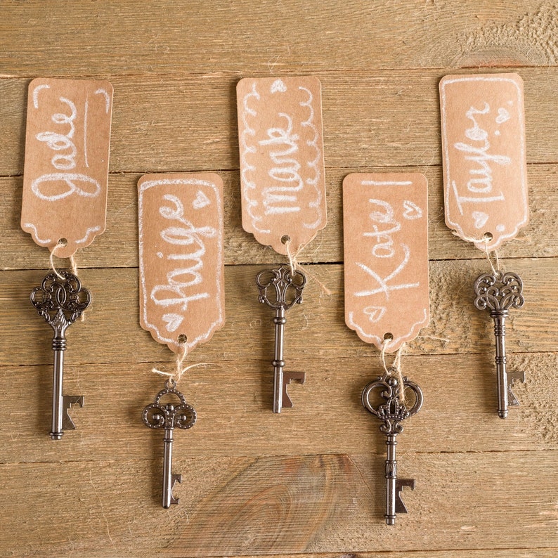 50 Key Bottle Openers Vintage Skeleton Keys Wedding Favors Etsy