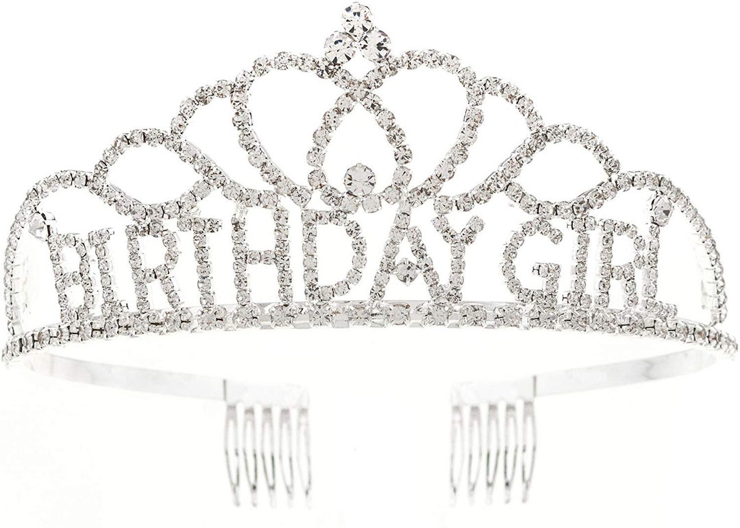 COCIDE Birthday Girl Set – Schärpe & Strass-Tiara, Grüner Glitzer, Mit Sicherheitsnadel, Für Geburtstags-Deko