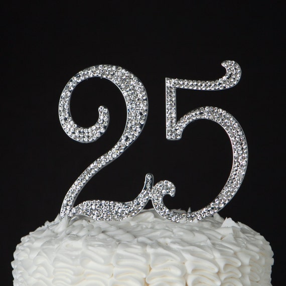 25 cake topper for