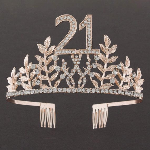 Rose Gold 21 Tiara, 21st Birthday Party Supplies and  display picture 3
