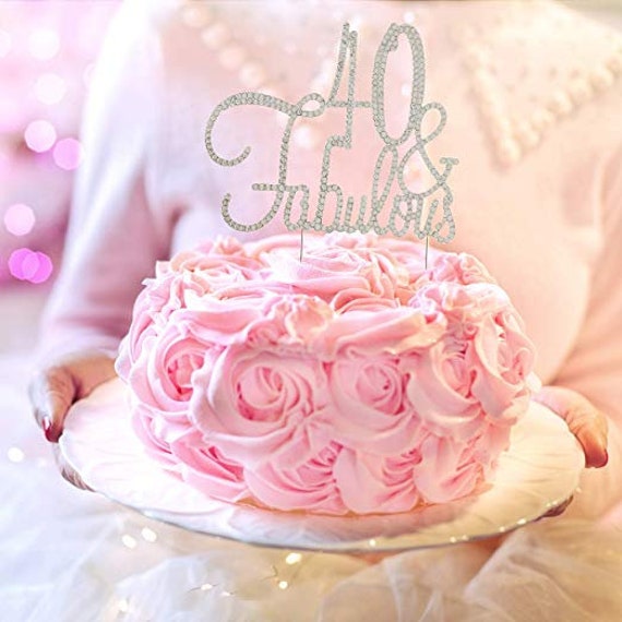 40 Fabulous Cake Topper For 40th Birthday Party Supplies Etsy