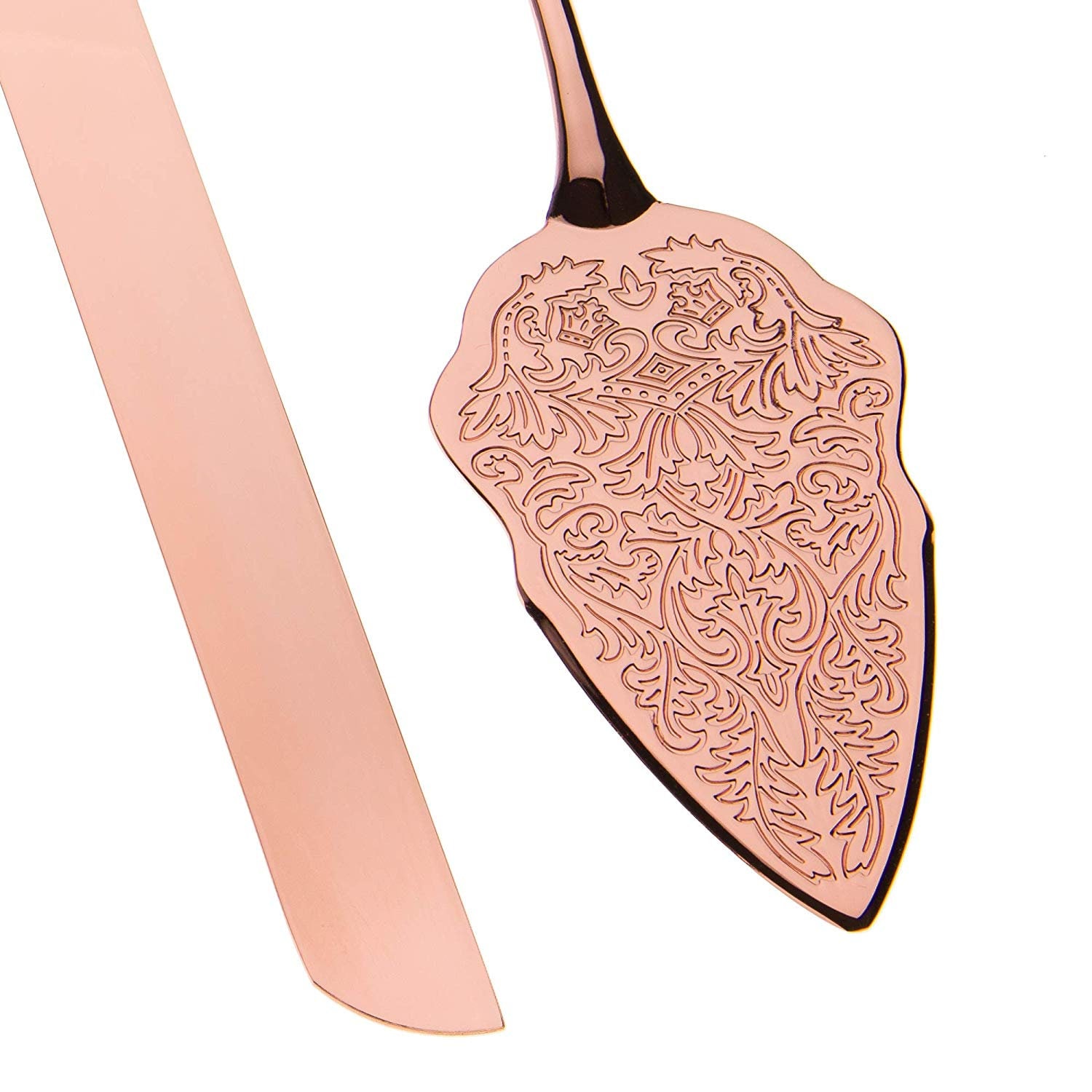 Cake Knife &amp; Server Set, Rose Gold Cake Cutting Sets for Wedding ...