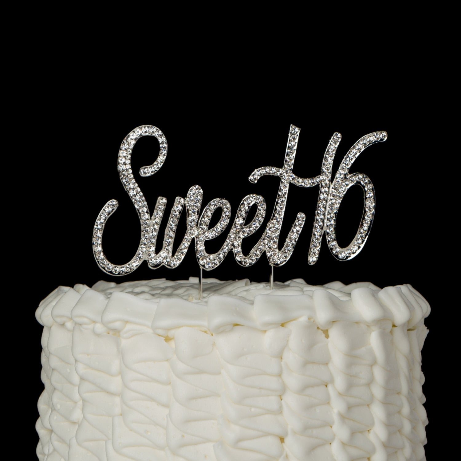 Sweet 16 Cake Toppers Sweet 16 Cake Topper 16th Birthday Silver Rhinestone Number