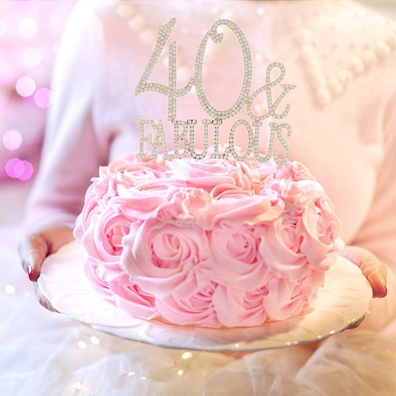 40 Fabulous Cake Topper For 40th Birthday Party Supplies Etsy