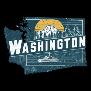 Washington State Themed Tote Bag Seattle Landscape Design Pacific Northwest Lover Eco-Friendly Reusable Shopping Bag Perfect Travel Souvenir