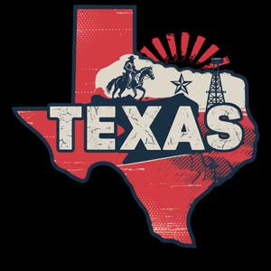 Bolsa de mano con temática de Texas, diseño del estado de la estrella solitaria, estampado de mapa de Texas, bolsa de mano de vaquero de rodeo, ilustración de plataforma petrolífera, bolsa de mano roja, blanca y azul