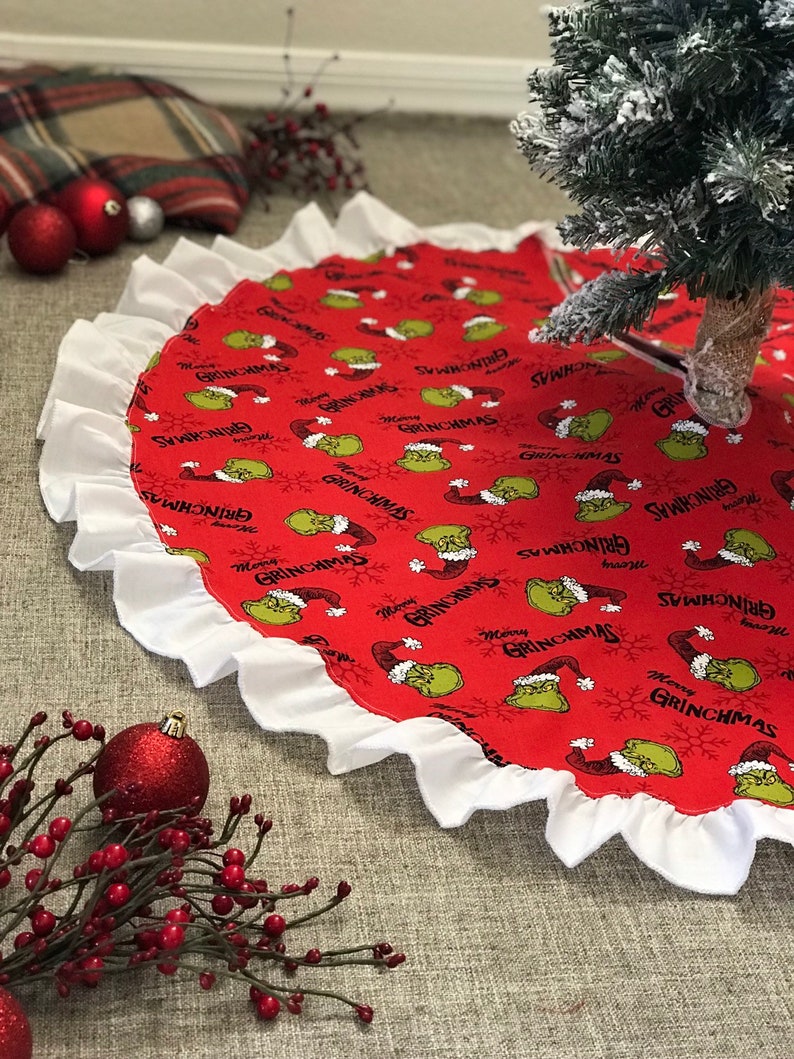 The Grinch Christmas Tree Skirt 40 wide Etsy