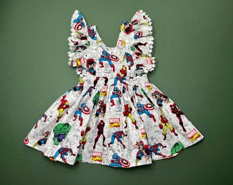 Marvel Comic Tilly Pinafore dress