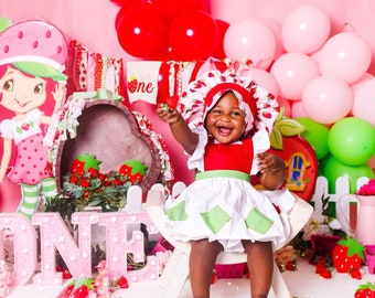 Strawberry Shortcake Inspired dress + hat