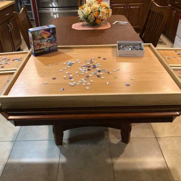 Jigsaw Puzzle Board With Drawers Etsy