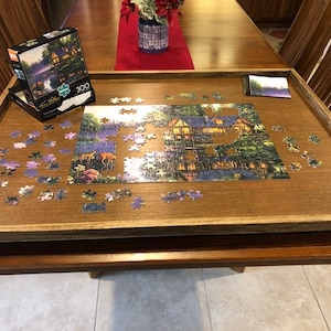 Jigsaw Puzzle Board 30 X 40 With Lazy Susan Turntable Etsy Canada