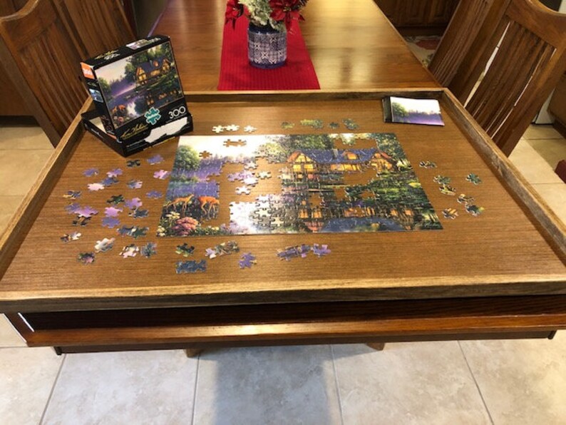 Jigsaw Puzzle Board 30 X 40 With Lazy Susan Etsy