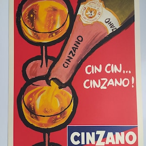 Manifesti originali vintage Cinzano Spumanti - Epoca Arti Grafiche-Torino - Rare condizioni