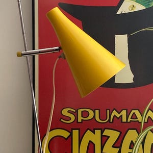 Vintage 1970s yellow table lamp designed by Josef Hurka for Lidokov - Mid Century Yellow lamp