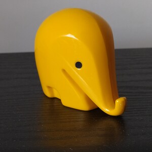 Tirelire éléphant F Jaune Luigi Colani Pour Dresdner Bank - Vintage 1970