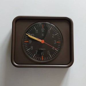 Horloge murale vintage des années 1970 par Philips - Horloge de cuisine rétro - Décoration d&#39;intérieur - Horloge à quartz fabriquée en Allemagne - Philips HR5577