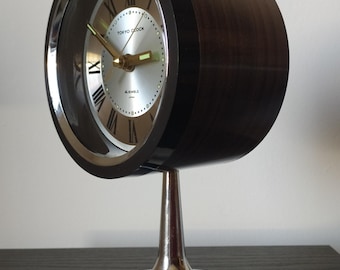 Vintage Tokyo Travel Clock: Retro Japanese Winding Alarm Clock in