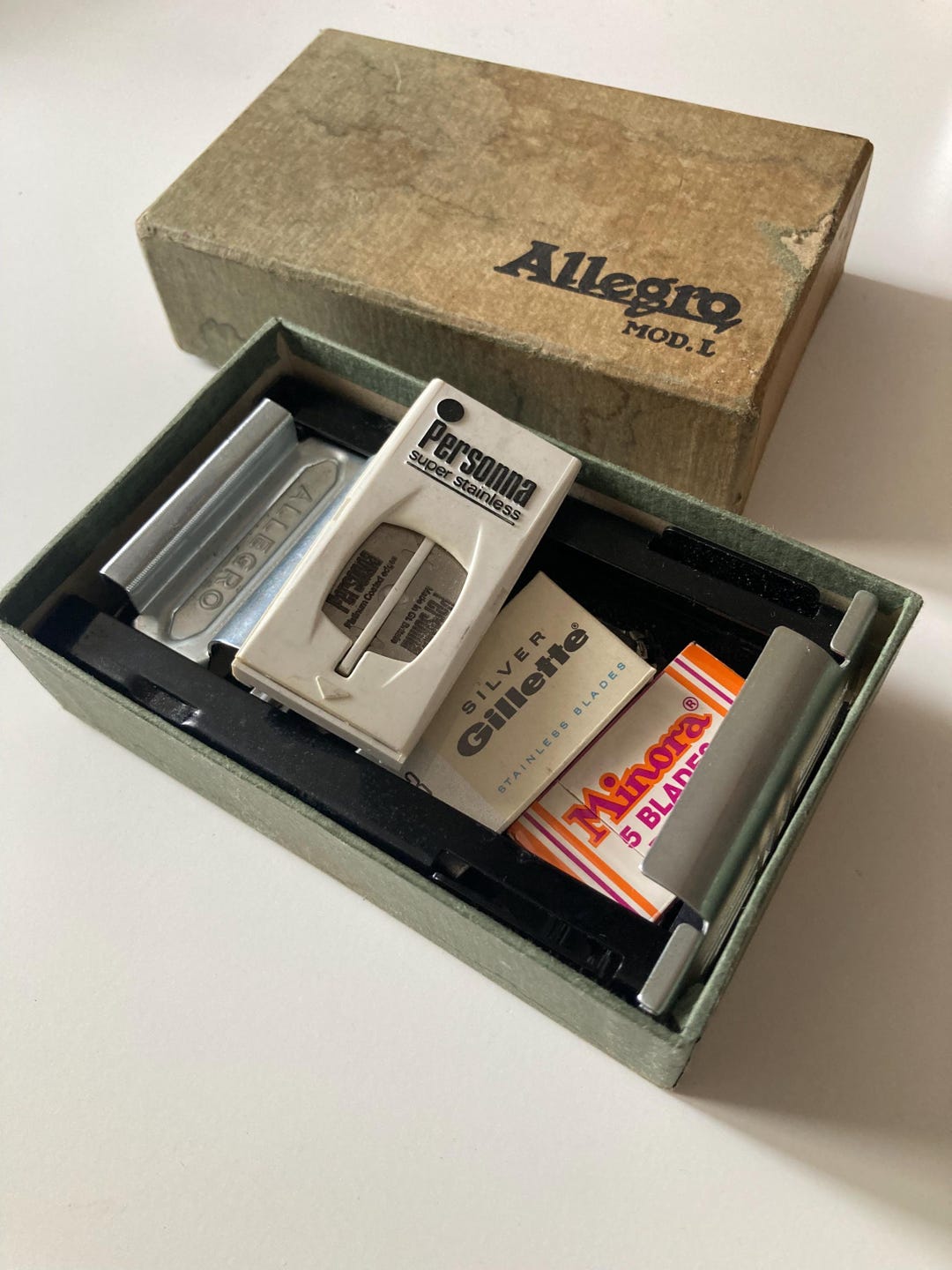 Vintage Allegro Model L Shaving Blades Sharpener With Original Box and ...