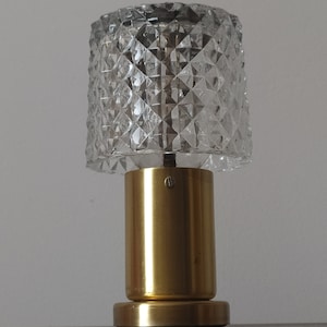 Vintage Glass Shade Lamp Kamenicky Senov, Czechoslovakia, Mid-Century Modern