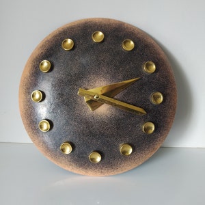 Mid Century Starburst Wall Clock Black Weimar, German Design 1960s