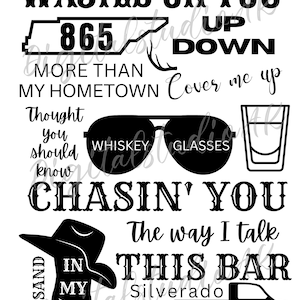 Morgan WALLEN Digital Download PNG SVG File Digital Download only