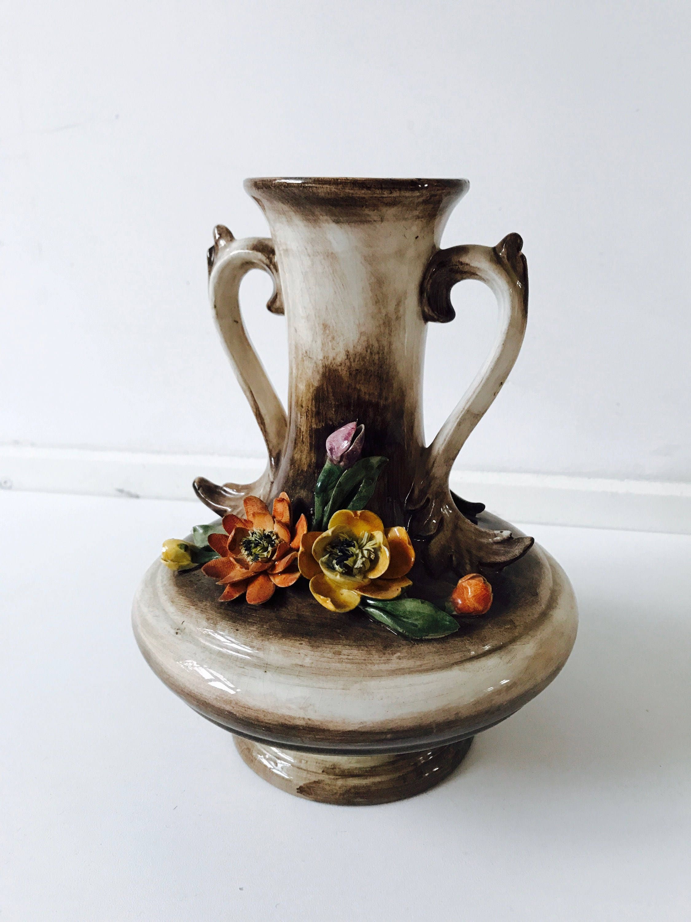 Vintage Bassano Vase. Retro italian vase. Bassano ceramics. Etsy