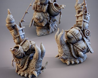 Giant Pack Snail, CobraMode Dungeons and Dragons/ RPG /Resin Miniature/Pathfinder/32mm